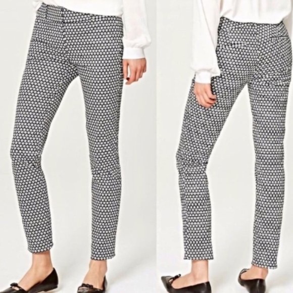 LOFT Pants - LOFT Patterned Modern Skinny Ankle Trousers